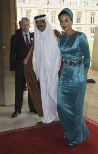 L'emiro del Quatar insieme alla moglie